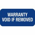 Lustre-Cal VOID Label WARRANTY VOID  Dark Blue 1.50in x 0.75in, 100PK 253774Vo0BdWarr